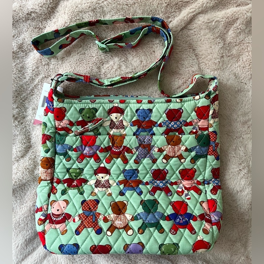 NWT Vera Bradley Toasty Teddies Essential XL Crossbody Bag - Picture 9 of 9